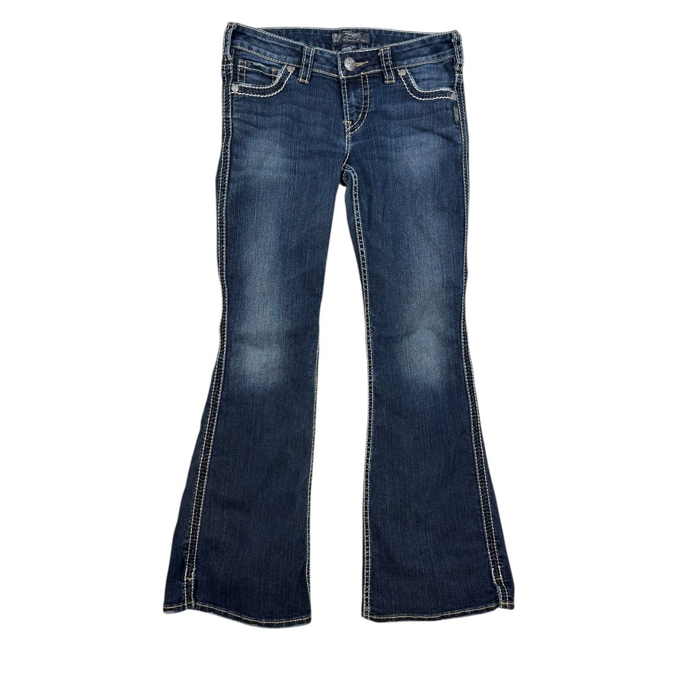 Silver Jeans Co. Women's Dark Wash Blue Frances 22" Bootcut Jeans Size W27 X L31